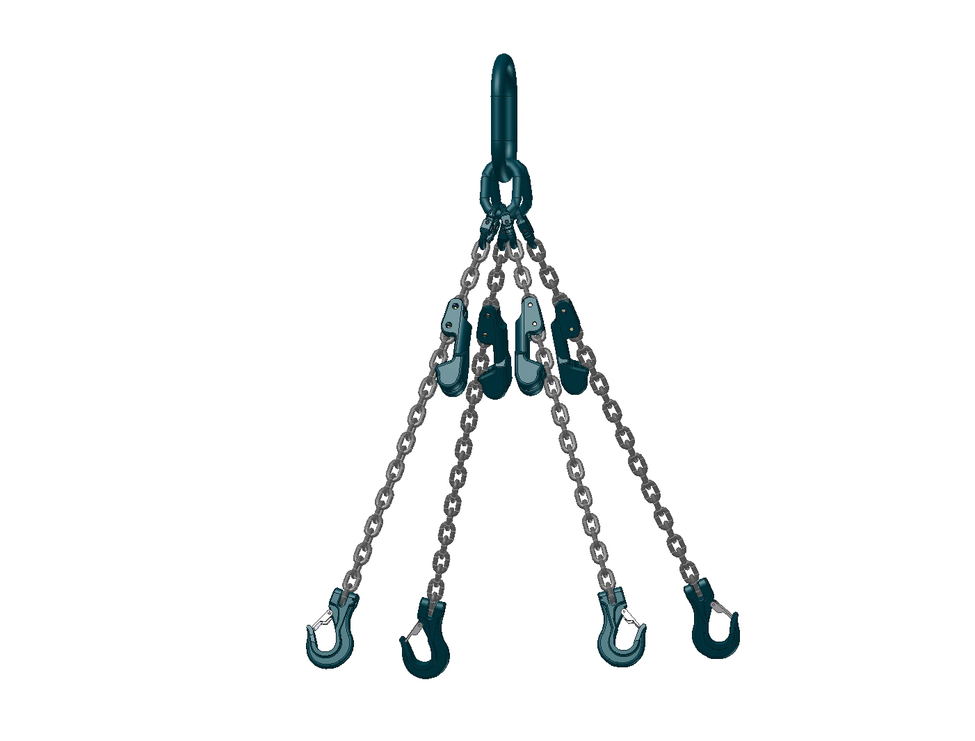 4legged lifting chain with a shortening hook VB 412, grade 120 PTEAM